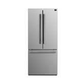 Forno Gallipoli 30-Inch French Door Refrigerator with Bottom Freezer, 17.5 cu.ft Capacity, Stainless Steel, No Frost Technology, Built-In Ice Maker, Energy Efficient