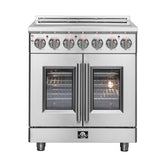 Forno Massimo 30-Inch Freestanding French Door Electric Range, True Convection Oven