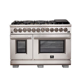 Forno Capriasca 48-Inch Freestanding Dual Fuel Range, 8 Burners, True Convection Oven