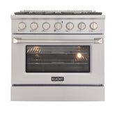 Kucht Professional 36" Dual Fuel Range – KDF362/LP with Customizable Color Panels (Factory Propane, 9 Body Colors)