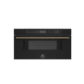 Forno Capoliveri Espresso 30-Inch Microwave Drawer, Black, 1.2 cu.ft, 1500 Watts, Built-In, Touch Control LCD Display, Auto-Touch Open/Close, 11 Power Levels, Sensor Cooking