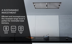 Forno Arezzo - 44" Ceiling Range Hood with Perimetric Heat, Odor, Gases and Steam  Air Capture