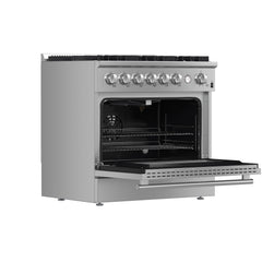 Marco 36-Inch Gas Range Stainless Steel, 6 Burners 67,000 BTU, 5.36 cu.ft. Convection Oven