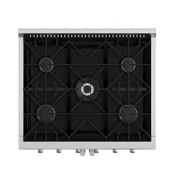 Forno Galiano 30-Inch Freestanding French Door Gas Range, 4 Burners, Convection Oven, Energy Efficient