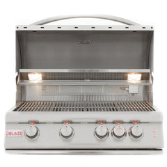 Blaze 32-Inch 4-Burner LTE Gas Grill with Rear Burner and Built-in Lighting System BLZ-4LTE2(LP/NG)