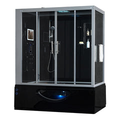 Maya Bath Platinum Catania Steam Shower Black Left SKU110