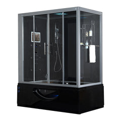 Maya Bath Platinum Catania Steam Shower Black Left SKU110