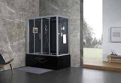 Maya Bath Platinum Catania Steam Shower Black Left SKU110