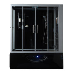 Maya Bath Platinum Catania Steam Shower Black Right SKU106