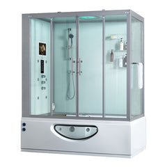 Maya Bath Platinum Catania Steam Shower White Left SKU109