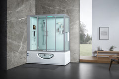 Maya Bath Platinum Catania Steam Shower White Right SKU105