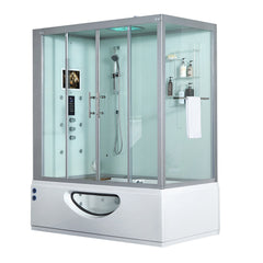 Maya Bath Platinum Catania Steam Shower White Left SKU109