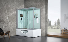 Maya Bath Platinum Catania Steam Shower White Left SKU109