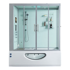 Maya Bath Platinum Catania Steam Shower White Left SKU109