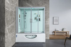 Maya Bath Platinum Catania Steam Shower White Left SKU109