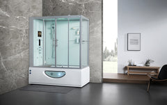 Maya Bath Platinum Catania Steam Shower White Left SKU109