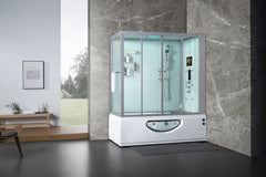 Maya Bath Platinum Catania Steam Shower White Right SKU105