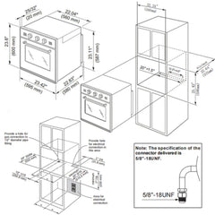 Empava 24 inch 2.3 Cu. ft. Gas Wall Oven 24WO10L - Only For LPG Gas