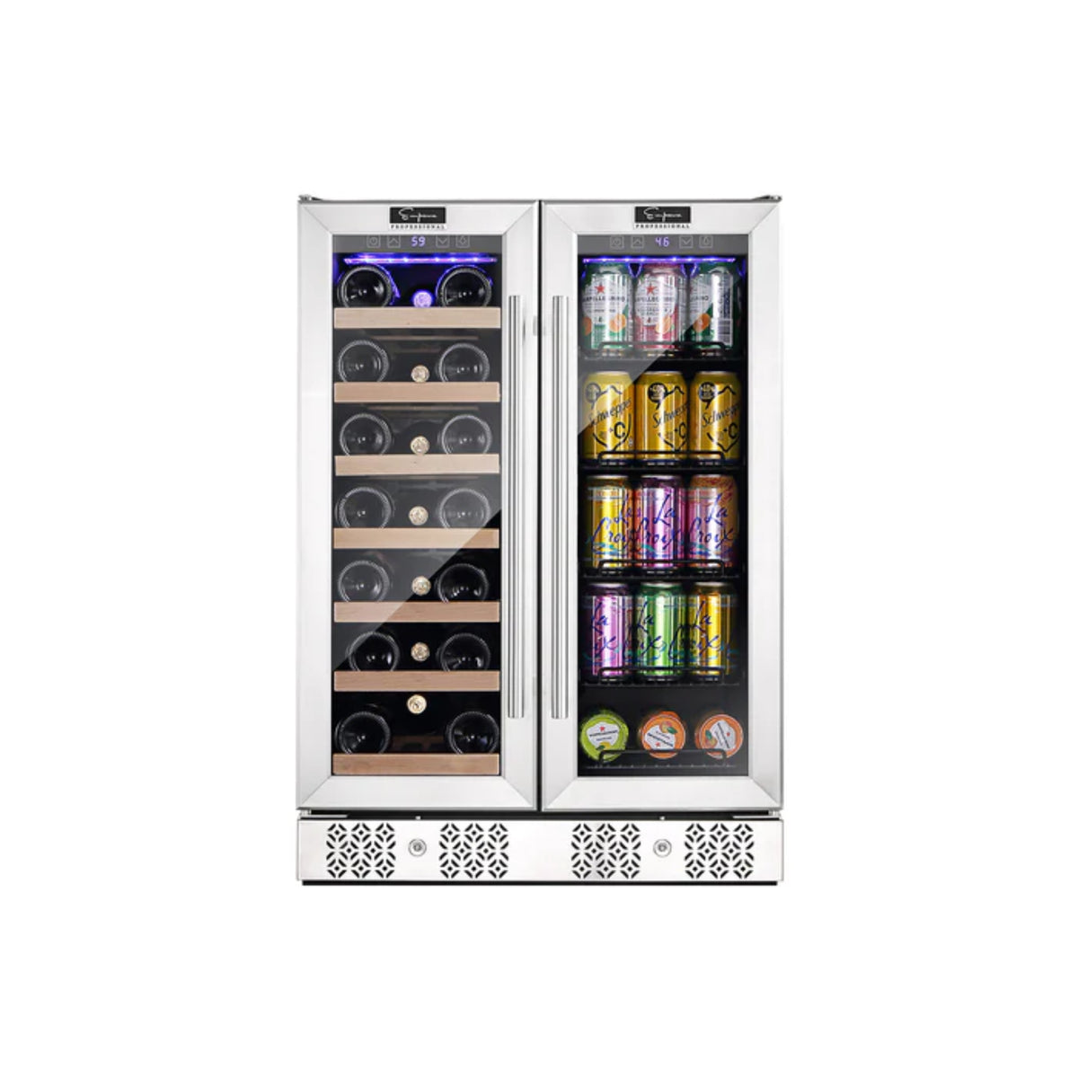 Empava 24" Dual Zone Wine Cooler & Beverage Fridge BR03D