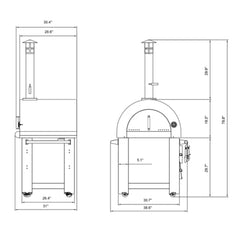 Empava Outdoor Wood Fired Pizza Oven PG01