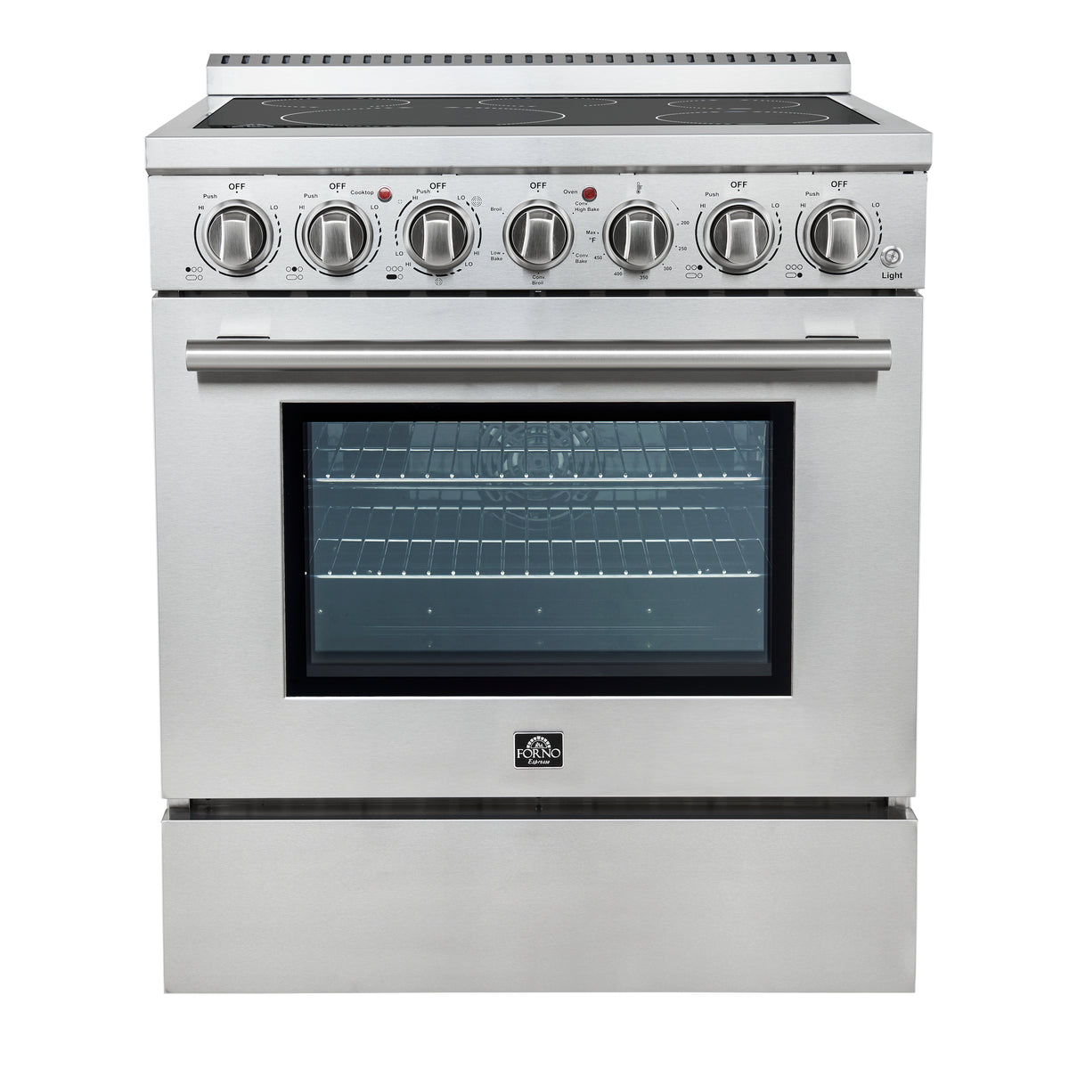 Forno Paolo 30" Freestanding Electric Range in Stainless-Steel, 4.38 cu.ft. True Convection Oven