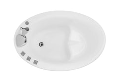 Empava 59" Freestanding Air Massage Japanese-Style Bathtub with Reversible Drain EMPV-59JT011