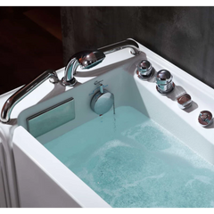 Empava 53" Freestanding Walk-in Whirlpool Bathtub with Left Drain EMPV-53WIT02