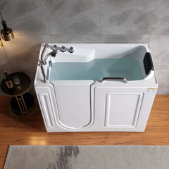 Empava 53" Freestanding Walk-in Soaking Bathtub with Left Drain EMPV-53WIT373