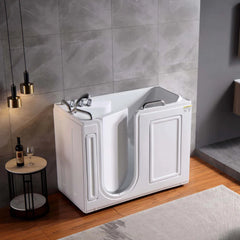 Empava 53" Freestanding Walk-in Soaking Bathtub with Left Drain EMPV-53WIT373