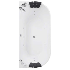 Empava 71" Freestanding Whirlpool Bathtub with Center Drain EMPV-71AIS08