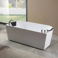 Empava 71" Freestanding Whirlpool Bathtub with Center Drain EMPV-71AIS08