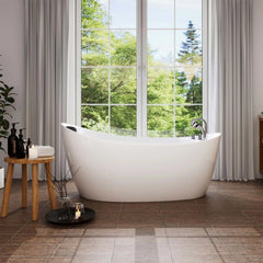 Empava 67" Freestanding Whirlpool Bathtub with Reversible Drain EMPV-67AIS02