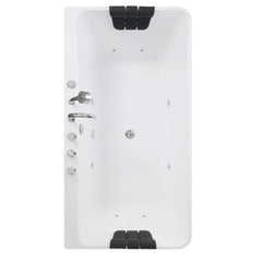 Empava 67" Freestanding Whirlpool Bathtub with Center Drain EMPV-67AIS03