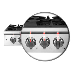 Forno Spezia Alta Qualita 30-Inch Pro-Style Gas Rangetop, Stainless Steel, 5 Sealed Burners, Continuous Cast Iron Grates, High Heat Output