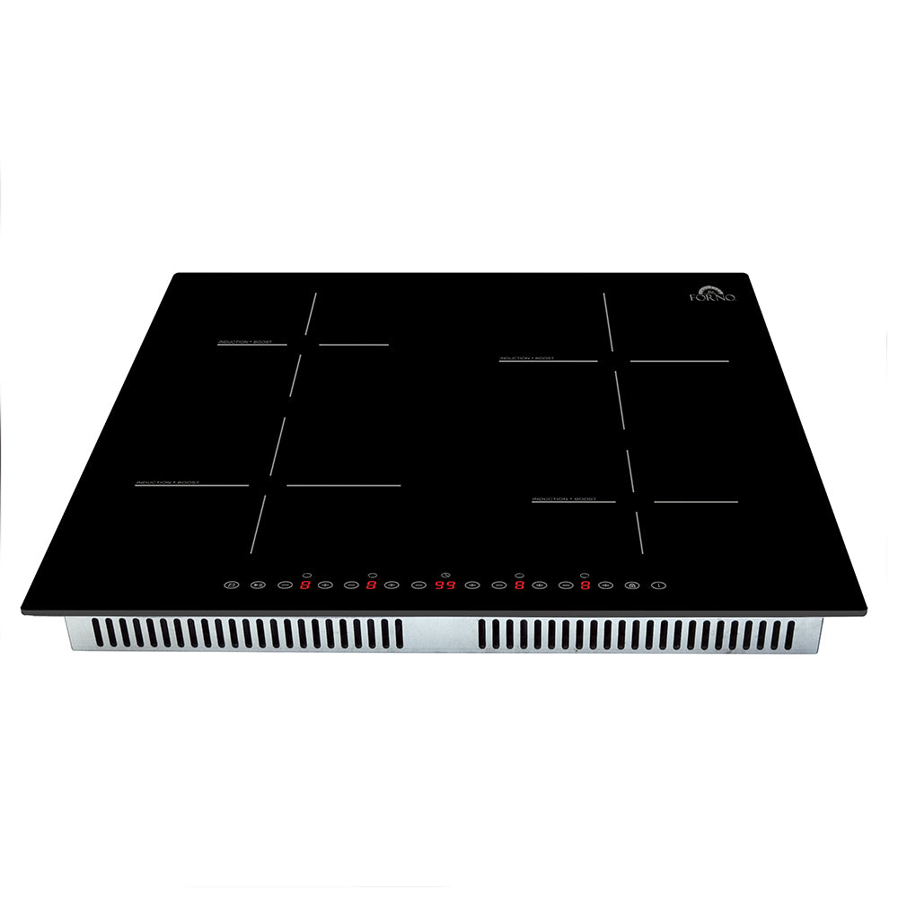 Forno Parco 24-Inch Induction Cooktop, 4 Zones, 7200W, Touch Control, 9 Power Levels & Booster Function