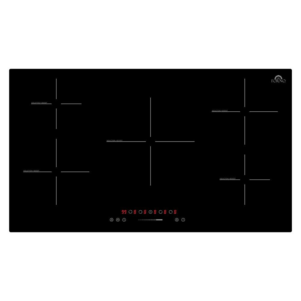 Forno Parco 36-Inch Induction Cooktop, 5 Zones, 10200W, Touch Control, 9 Power Levels & Booster Function