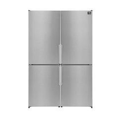 Forno Guardia 46.8" - Two 23.6" Bottom Freezer Refrigerators, Total of 21.6 cu.ft