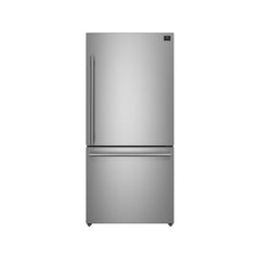 Forno Milano Espresso 31" Stainless 17.2 cu. ft. Right Swing Bottom Freezer Refrigerator