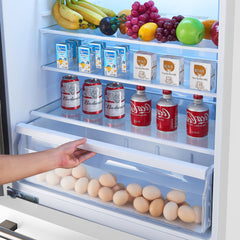 Forno Milano Espresso 31-Inch White Bottom Freezer Refrigerator, 17.2 Cu. Ft., Energy-Efficient, No Frost, Built-In Ice Maker