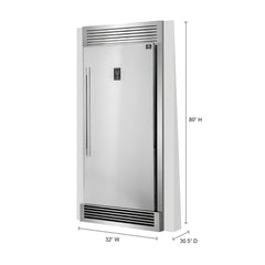 Forno Rizzuto 28-Inch Upright Convertible Refrigerator, 32-Inch Wide, Right Swing, Decorative Grill, ENERGY STAR Certified