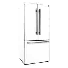 Forno Gallipoli Epsresso 30"-Wide White French Door Refrigerator with Bottom Freezer 17.5 Cu. Ft. Capacity - No Frost with Ice Maker