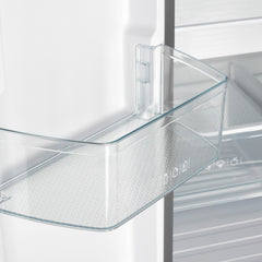 Forno Gallipoli 30-Inch French Door Refrigerator, 17.5 cu.ft Capacity, Modern Decorative Grill, 34-Inch Width, Stainless Steel, No Frost Technology, Energy Efficient