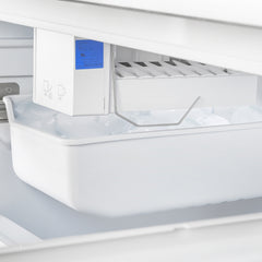 Forno Gallipoli 30-Inch French Door Refrigerator, 17.5 cu.ft Capacity, Modern Decorative Grill, 34-Inch Width, Stainless Steel, No Frost Technology, Energy Efficient