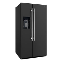 Forno Salerno Espresso 36" Side-by-Side Black Refrigerator 20 cu. ft