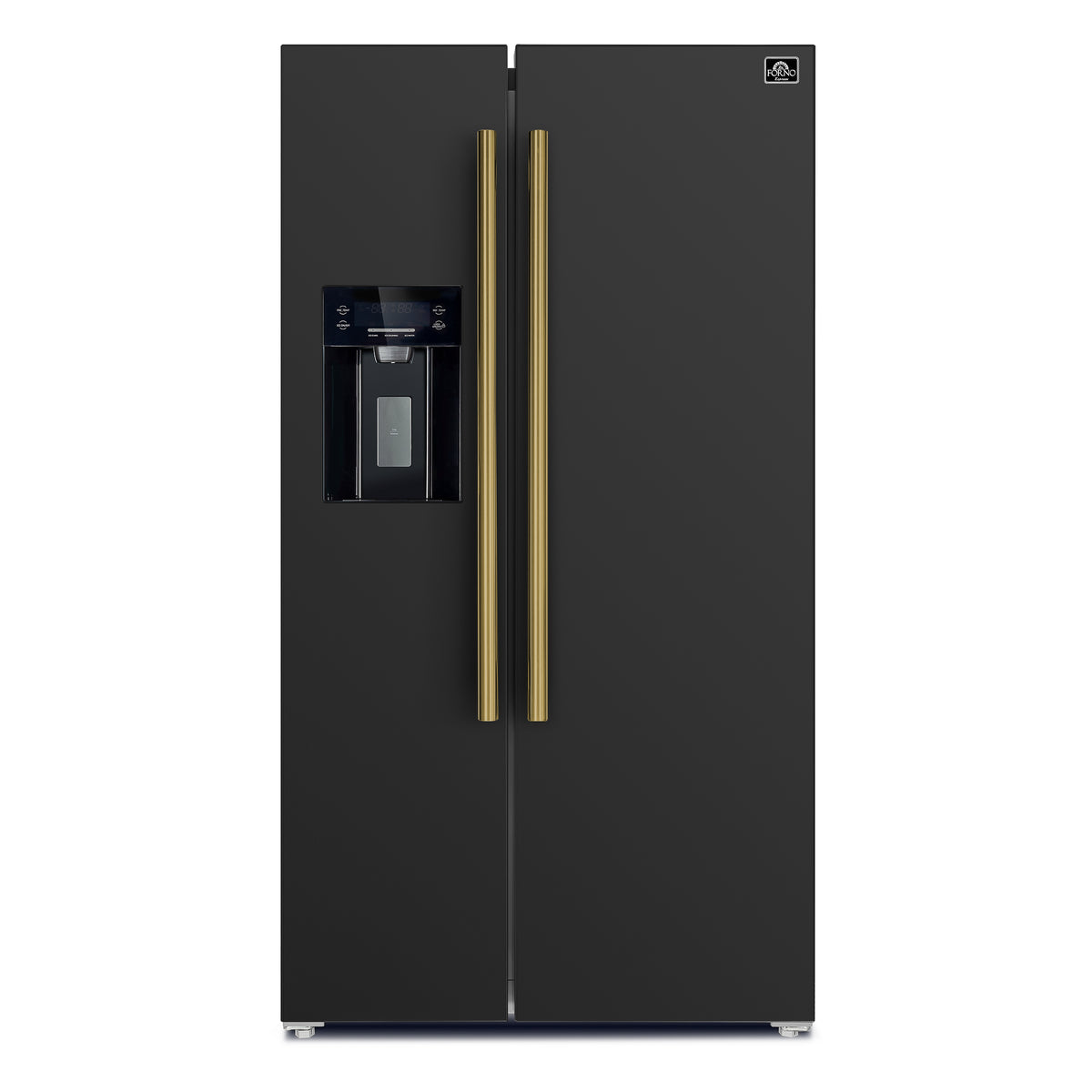 Forno Salerno Espresso 36" Side-by-Side Black Refrigerator 20 cu. ft