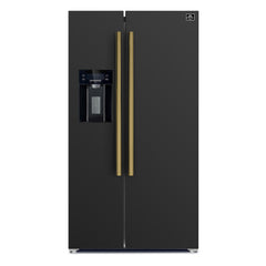 Forno Salerno Espresso 36" Side-by-Side Black Refrigerator 20 cu. ft