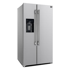 Forno Salerno 36" Side by Side Stainless Steel Refrigerator 20 cu.ft