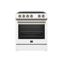 Forno Leonardo Espresso 30-Inch White Electric Range, True Convection, Energy Efficient