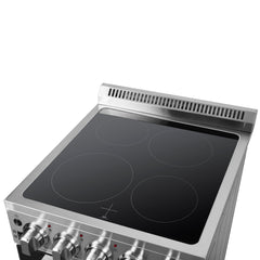 Forno Loiano 24 Inch Freestanding Electric Range Stainless Steel with Storage Drawer