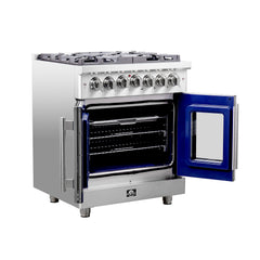 Forno Massimo 30" Freestanding French Door Dual Fuel Range